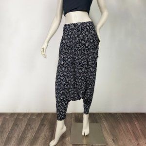 Boho Beach Wide Harem Pants Ethnic Gypsy Hippiestyle Cotton Retro With Pockets